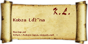 Kobza Léna névjegykártya